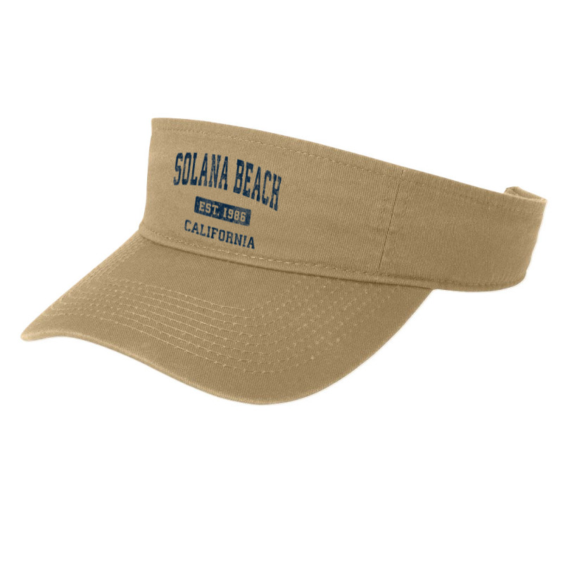 Solana Beach California Ca Vintage Athletic Sports Design Fashion Visor by Color | Artistshot