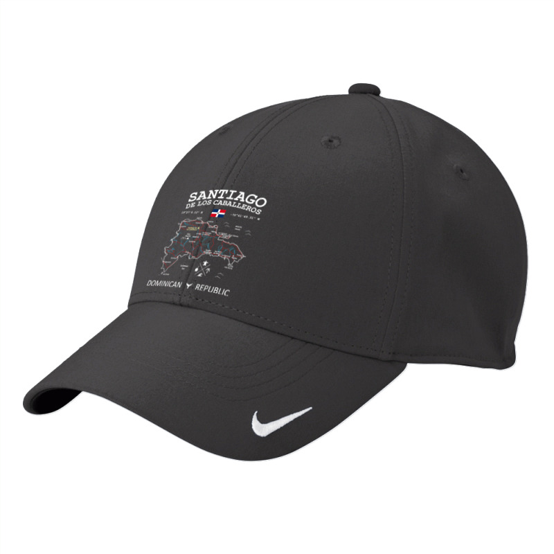 Santiago De Los Caballeros Dominican Republic Map Flag Nike Dri-FIT Cap by SelwynOman | Artistshot