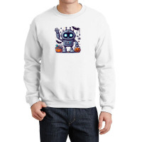 Cute Robot Halloween Crewneck Sweatshirt | Artistshot