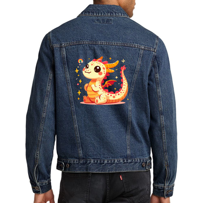 Funny Dragon Men Denim Jacket | Artistshot