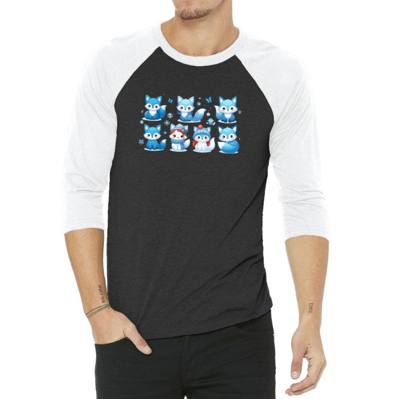 Fox Cute 3/4 Sleeve Shirt | Artistshot