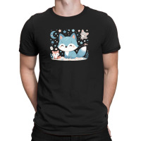 Blue Fox Cute T-shirt | Artistshot