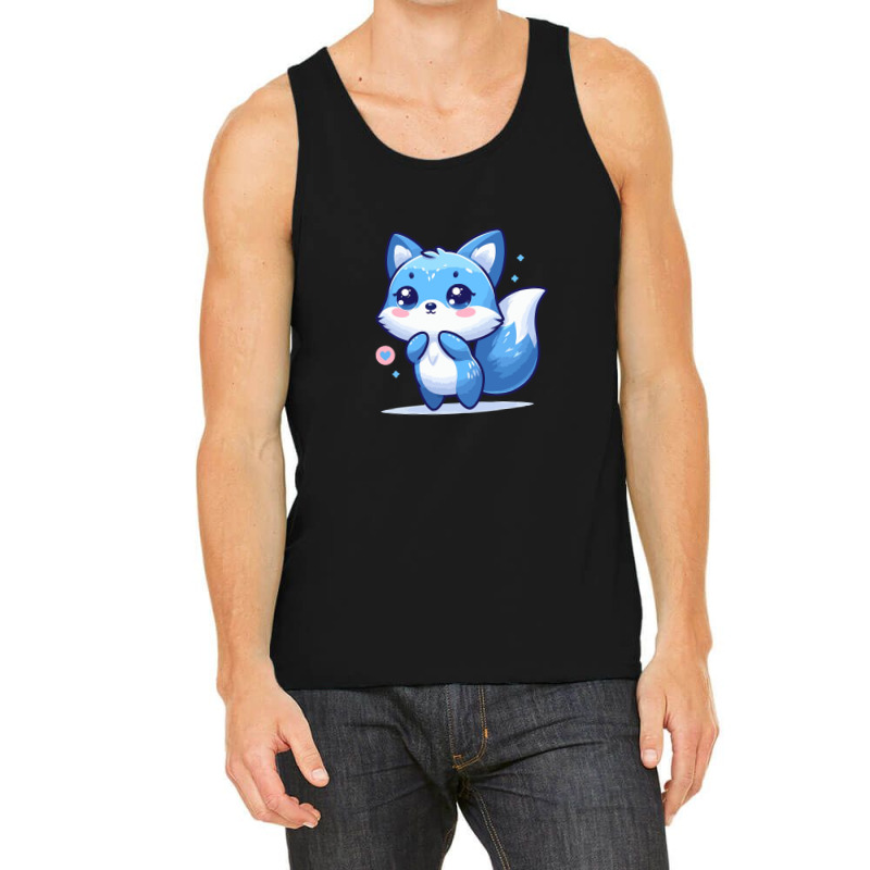 Cute Blue Fox Tank Top | Artistshot