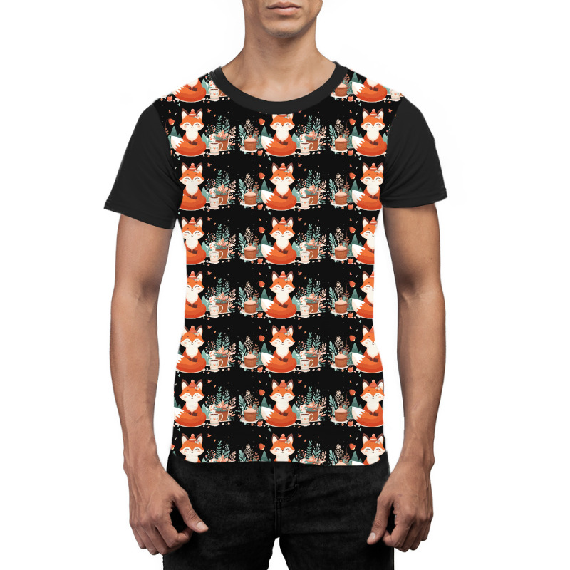 Orange Fox Graphic T-shirt | Artistshot