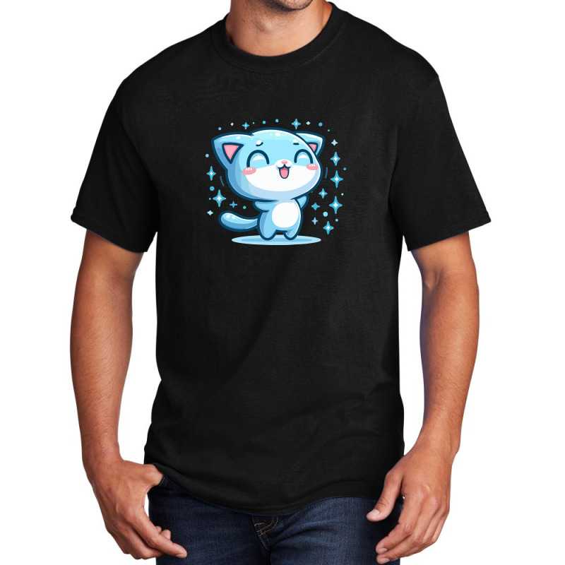 Cat Happy Basic T-shirt | Artistshot