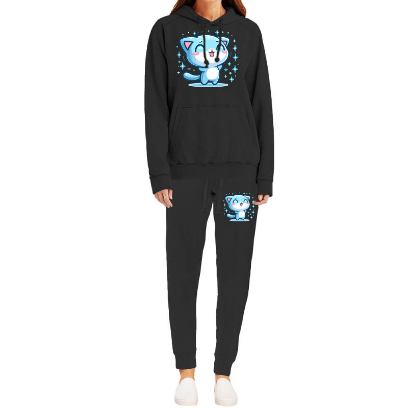 Cat Happy Hoodie & Jogger Set | Artistshot