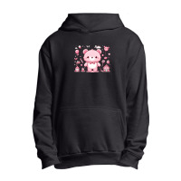 Pink Bear Urban Pullover Hoodie | Artistshot