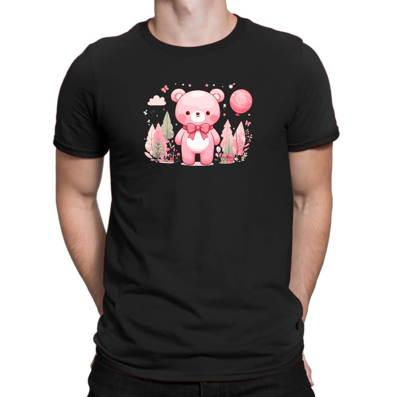 Bear Pink Cute T-shirt | Artistshot