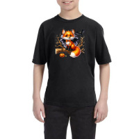 Bat Fox Leaf Cute - Halloween Day Youth Tee | Artistshot