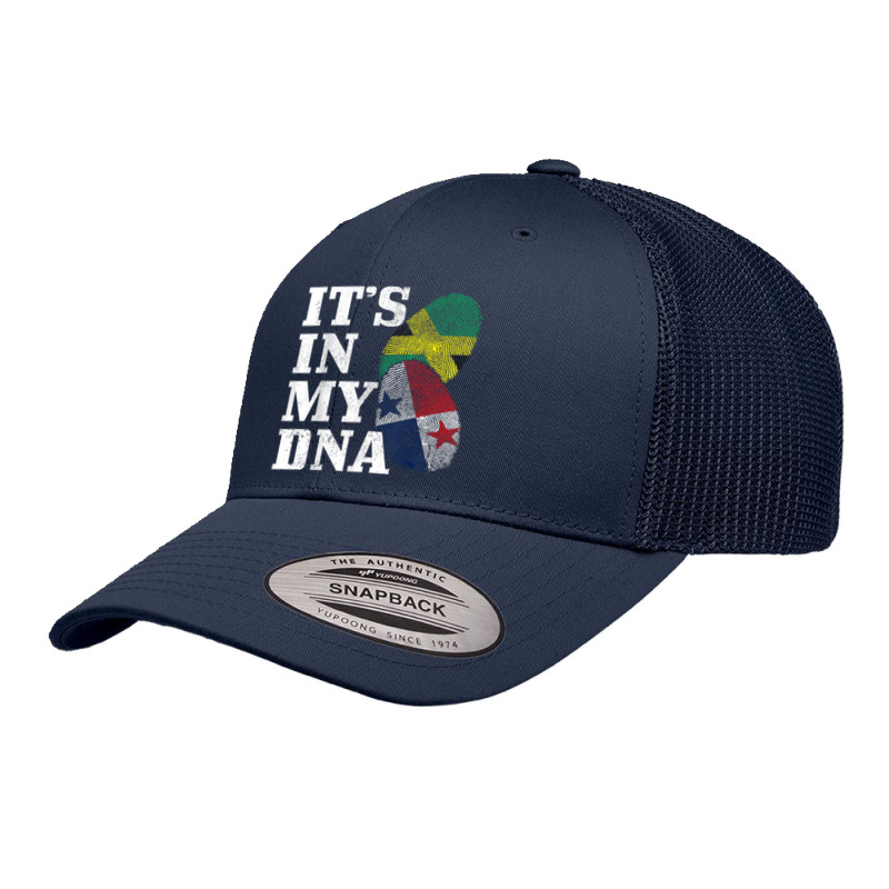 Jamaica Panama It's In My Dna Jamaican Panamanian Flag Retro Trucker Cap by LilyWillis | Artistshot