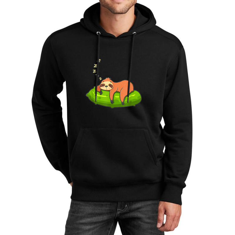 Lazy Sloth & Pickle Lover Cute Graphic Unisex Hoodie by ThienThuong | Artistshot