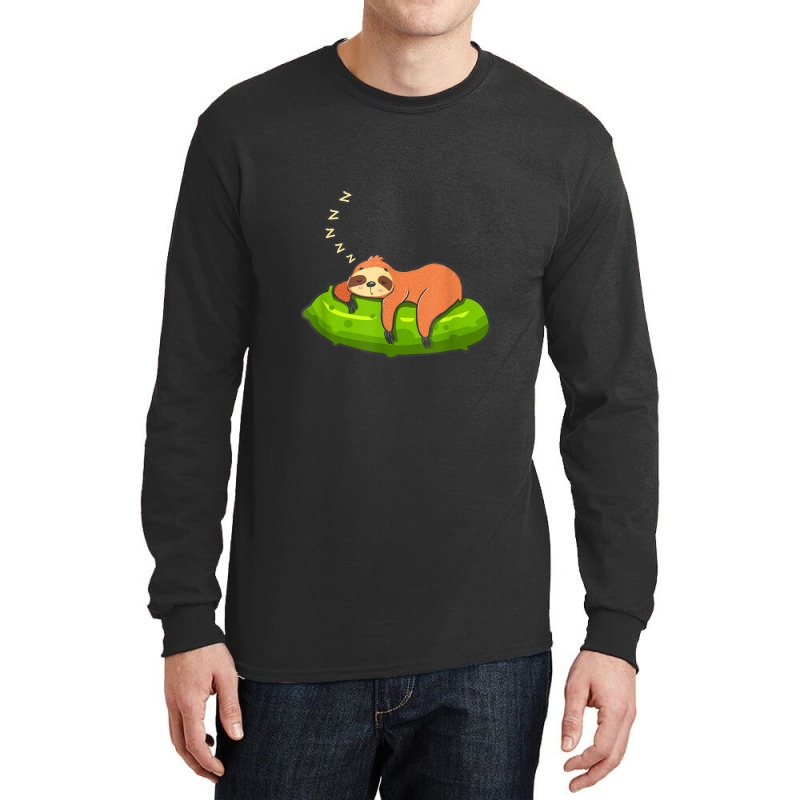 Lazy Sloth & Pickle Lover Cute Graphic Long Sleeve Shirts by ThienThuong | Artistshot