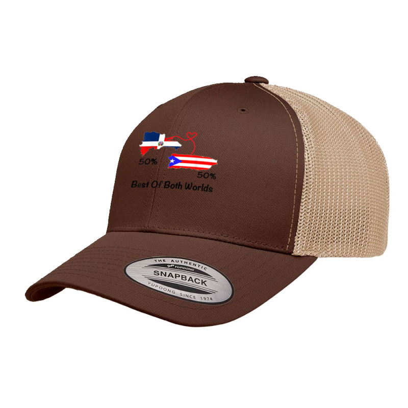 Half Puerto Rican Half Dominican Flag Map Combined Pr Rd Retro Trucker Cap by liqualyfu | Artistshot