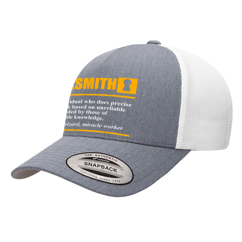 Locksmith Definition Lock Picking Locksmithing Lover Graphic Yupoong Trucker Cap by Outpost | Artistshot