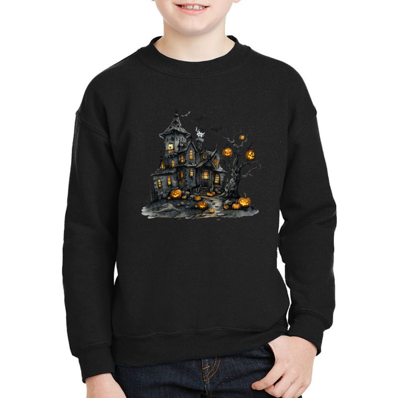 Pumpkin House Scary - Halloween Day Youth Sweatshirt by risedesignid | Artistshot