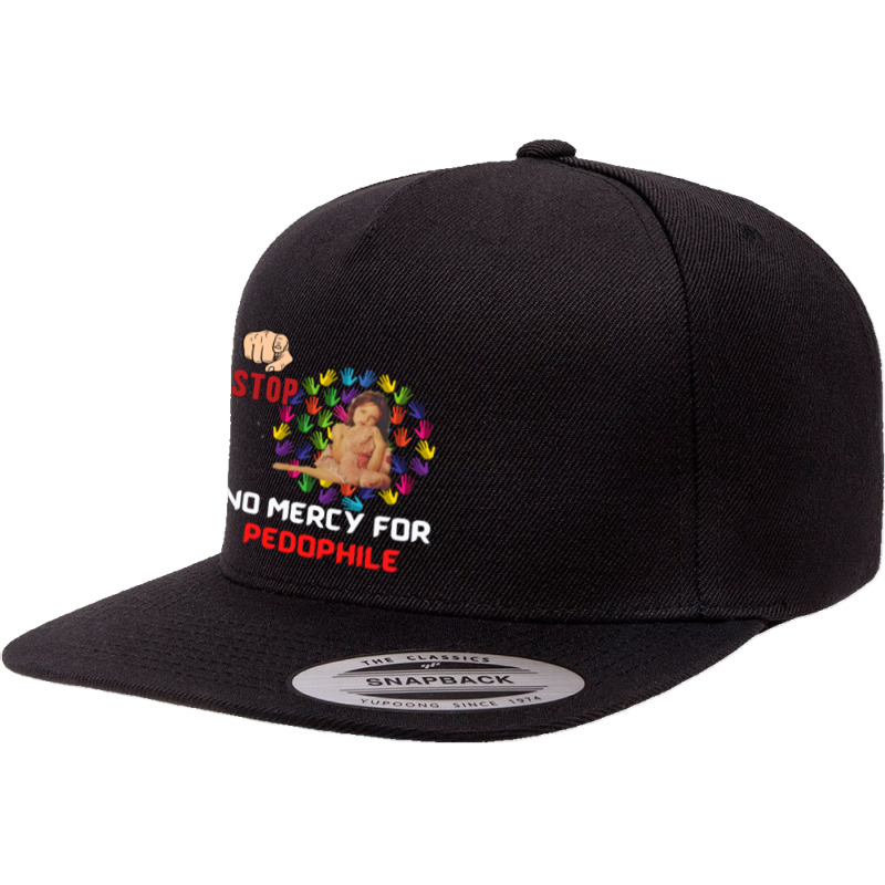 No Mercy For Pedophile,  Pedophile, Stop 5 panel snapback cap by cm-arts | Artistshot