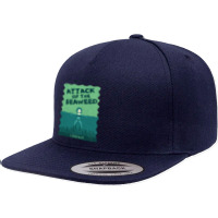 Attack Of The Seaweed 5 Panel Snapback Cap | Artistshot