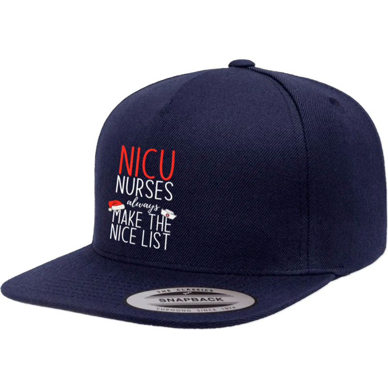 Christmas Nicu Nurses Quotes 5 panel snapback cap by cm-arts | Artistshot