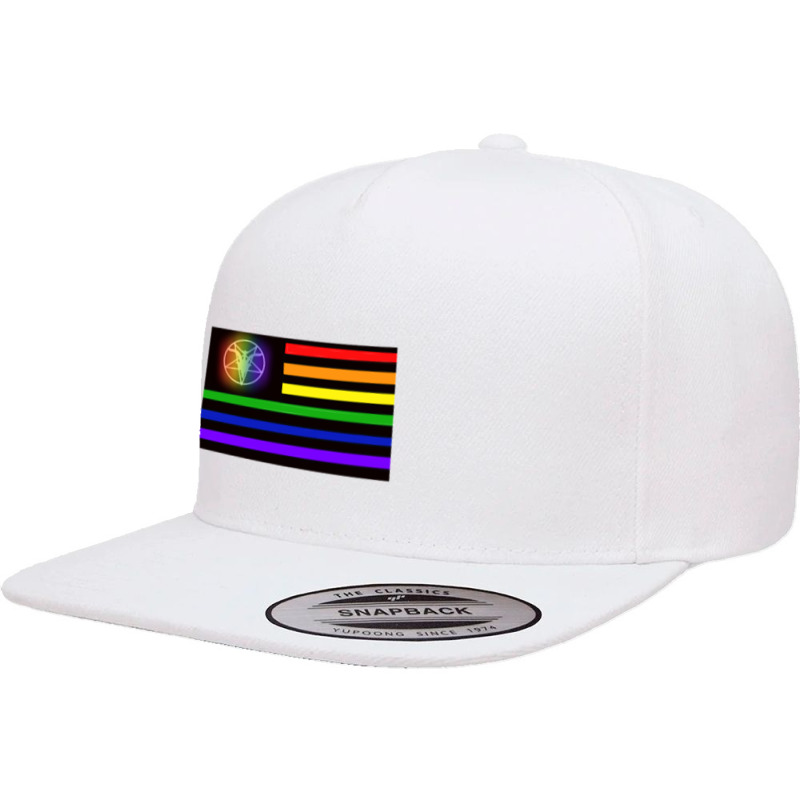 Satanic Temple Pride Flag 5 panel snapback cap by SEANMCDONOUGH | Artistshot