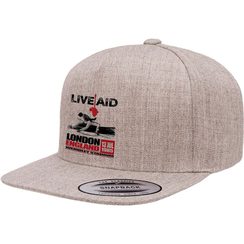 Wembley Live Aid Concert Remastered, London England Wemblay Stadium, M 5 Panel Snapback Cap | Artistshot