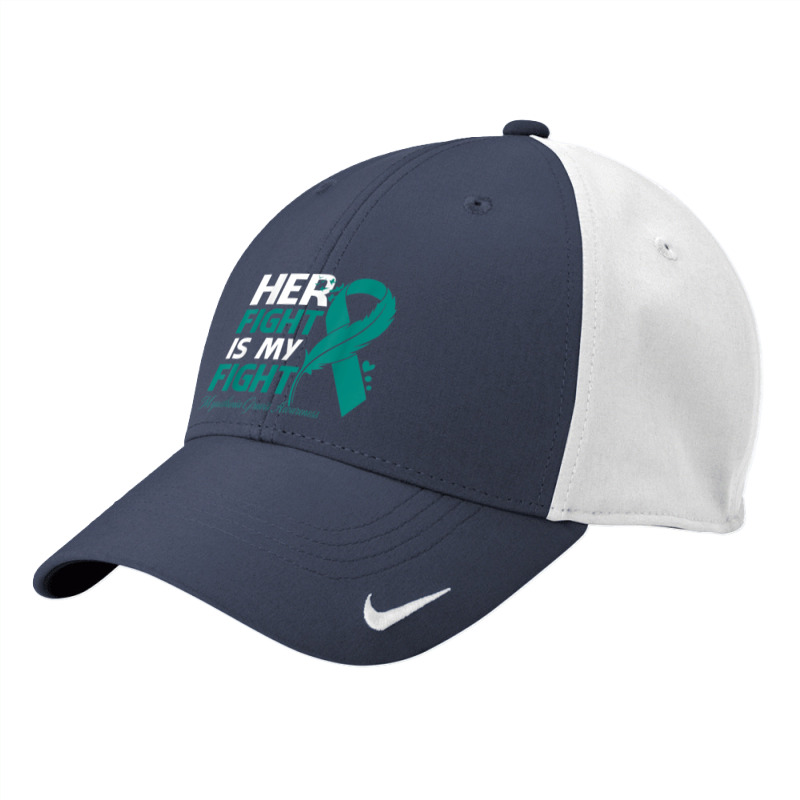 Her Fight Is My Fight Myasthenia Gravis Awareness Feather Nike Dri-fit Cap | Artistshot