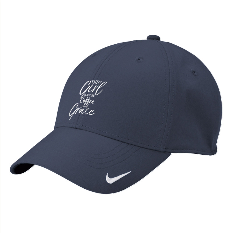 Christian Jesus Saying This Girl Runs On Coffee And Grace Nike Dri-FIT Cap by Min01 | Artistshot