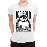 Poker Player Penguin Ladies Fitted T-shirt | Artistshot