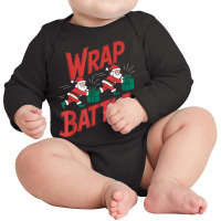 Wrap Battle Funny Santa Christmas Long Sleeve Baby Bodysuit | Artistshot