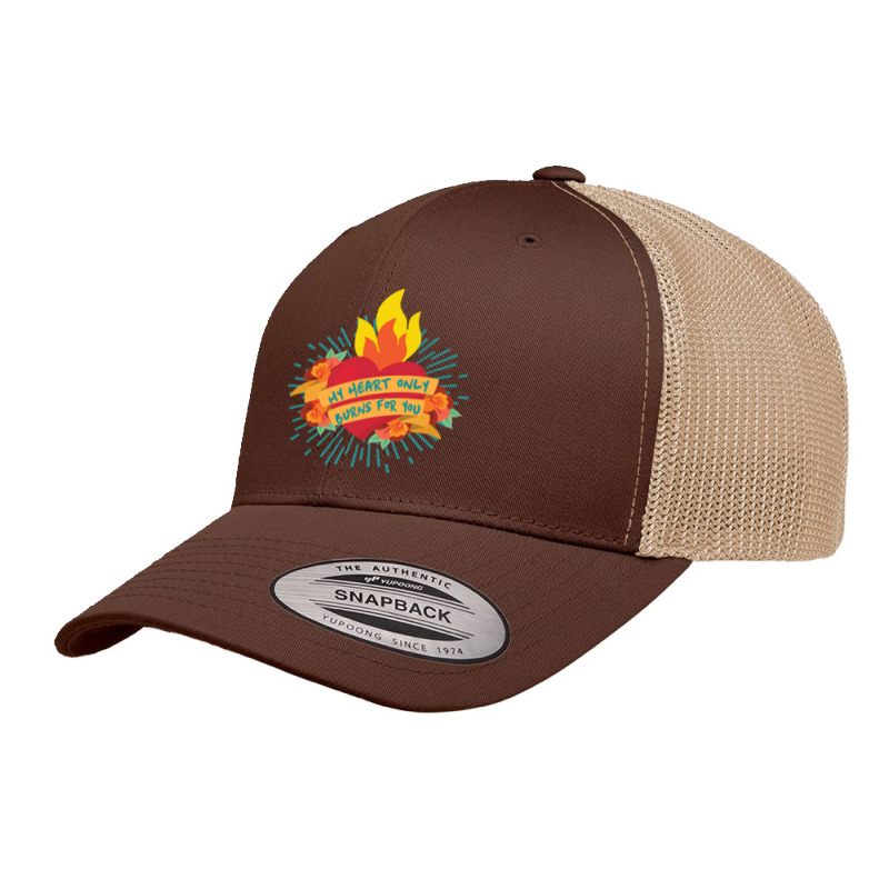 My Heart Burns Retro Trucker Cap by JOHNCOLLIER | Artistshot