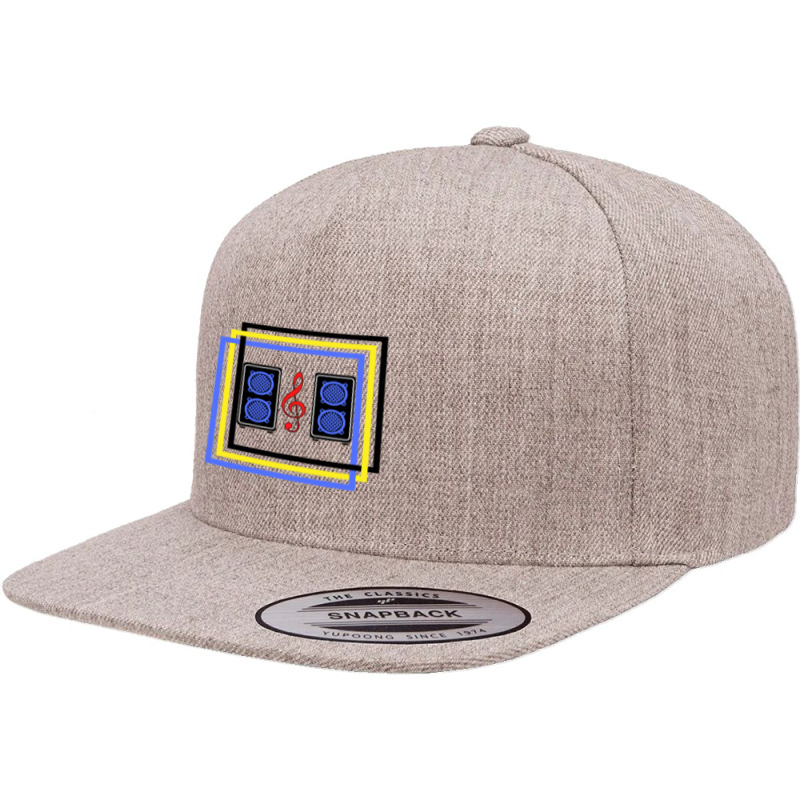 Music Speaker And Note 5 panel snapback cap by DeniseRamsey | Artistshot