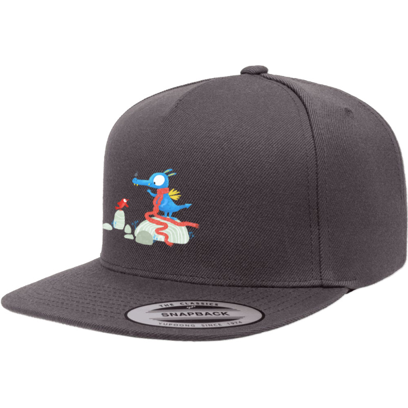 Dragon & Bird - Learn To Fly. Green 5 panel snapback cap by Kenlofu52 | Artistshot