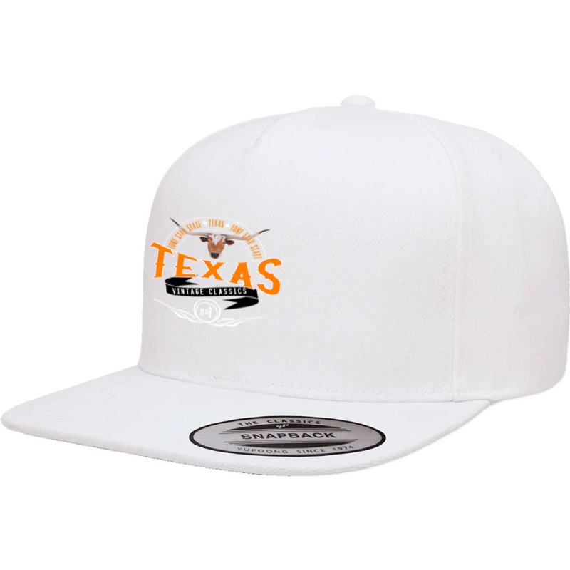 Vintage Classic Style Texas Lone Star Longhorn Design 5 panel snapback cap by cm-arts | Artistshot