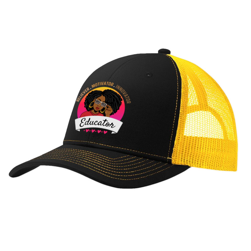 Believer Motivator Innovator Educator Melanin Black Teacher Long Sleev Pa Trucker Cap by cm-arts | Artistshot