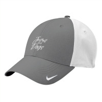 Funny Christian Gift Cute Jesus And Dogs Nike Dri-fit Cap | Artistshot