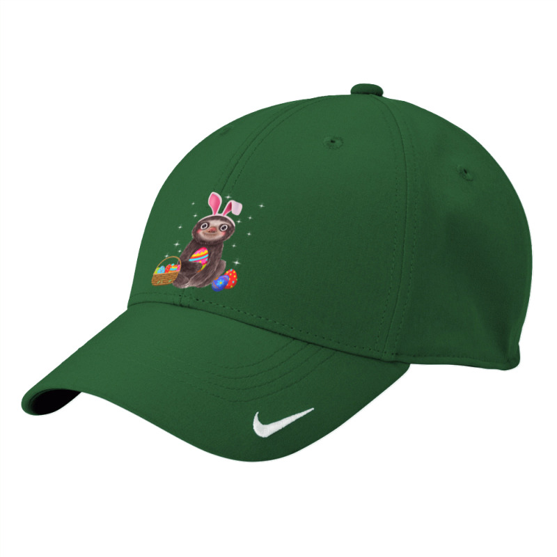 Sloth With Bunny Ears And Easter Eggs Funny, Sloth With Bunny Ears, Ea Nike Dri-FIT Cap by SHOPURT | Artistshot