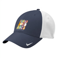 Peace Love Hope Ataxia Telangiectasia Awareness Gift T Shirt Nike Dri-fit Cap | Artistshot