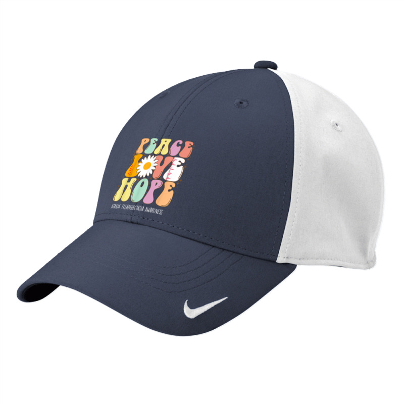 Peace Love Hope Ataxia Telangiectasia Awareness Gift T Shirt Nike Dri-FIT Cap by cm-arts | Artistshot