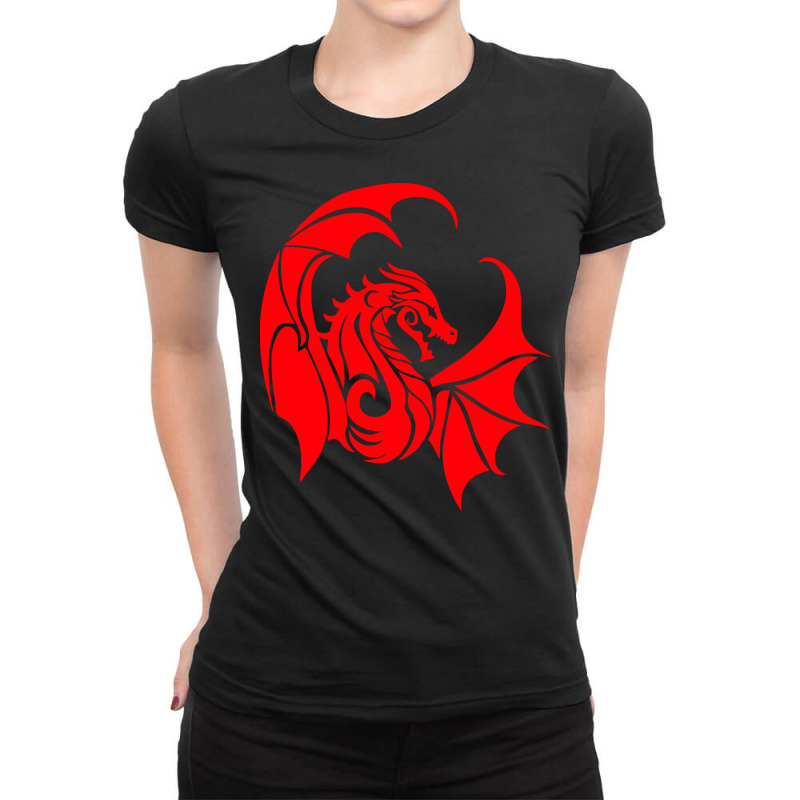 Dragon, Dragons, Animal, Animals Ladies Fitted T-Shirt by HILstore | Artistshot