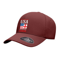 Home Usa Heart From Georgia  Patriotic Georgian Flag Tank Top Seamless Cap | Artistshot