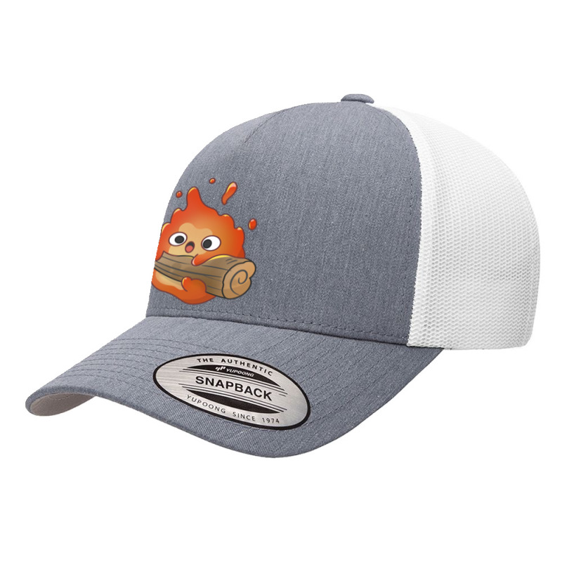 Cute Calcifer Hanging On Wood Yupoong Trucker Cap by cm-arts | Artistshot