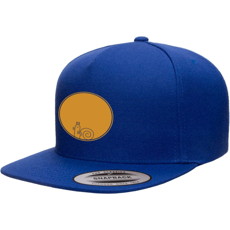 Snail From Adventure Time — Outline Only 5 panel snapback cap by behindcedar22 | Artistshot