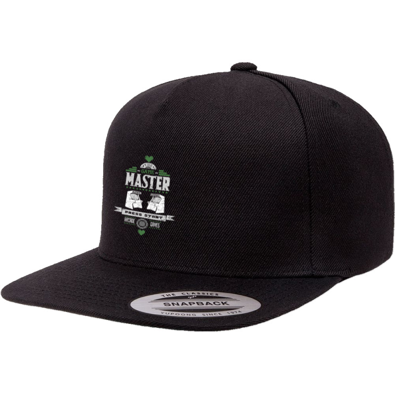 Game Master Gaming Press Start Arcade Gamer 5 panel snapback cap by saterseim | Artistshot