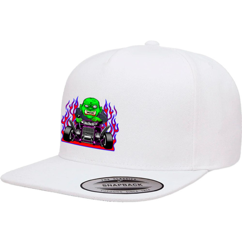 Hotrod 1 (fang) 5 panel snapback cap by Belton Fitts | Artistshot