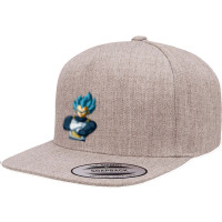 Vegeta Dragonball Super Saiyan God For Friend 5 Panel Snapback Cap | Artistshot