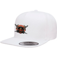 Angry Samurai Anime 5 Panel Snapback Cap | Artistshot