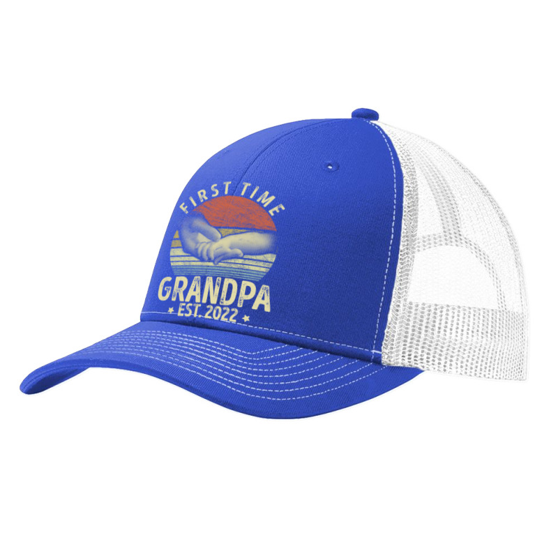 First Time Gerandpa Est. 2022 Funny New Dad Papa Pa Trucker Cap by behindcedar22 | Artistshot