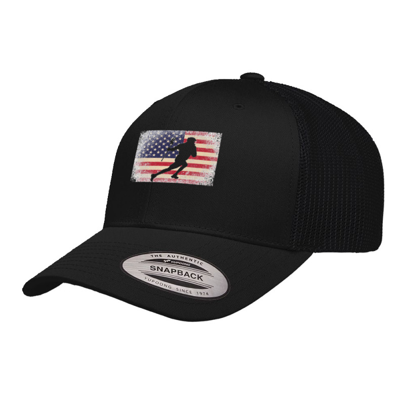 Lacrosse 4th Of July Gift American Flag Usa Ball Stick Premium Retro Trucker Cap by JilmarM.Perez | Artistshot