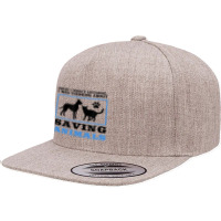 Save Animals Animal Rescue Cats Dogs 5 Panel Snapback Cap | Artistshot