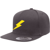 Lightning Bolt Yellow Print T Shirt 5 Panel Snapback Cap | Artistshot