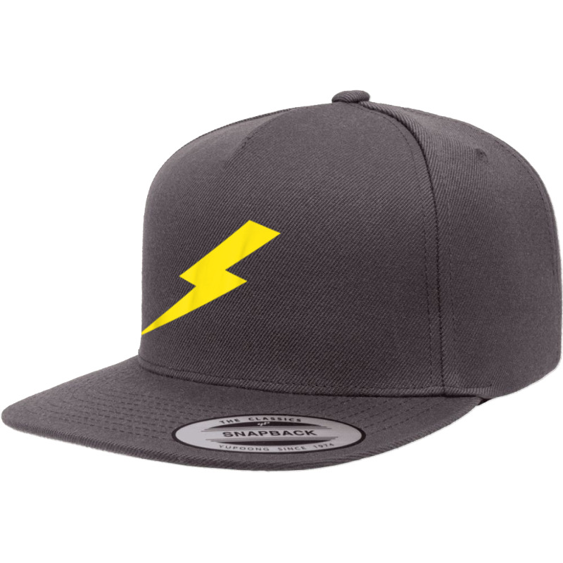 Lightning Bolt Yellow Print T Shirt 5 panel snapback cap by cm-arts | Artistshot